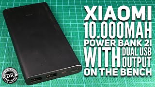 Xiaomi 10000mAh Power Bank 2i PLM09ZM with dual USB output on the bench [upl. by Marpet]