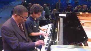 HERBIE HANCOCK jamming with 13 yo GEORGIE HERRERA at O2 World Berlin Cantaloupe Island [upl. by Aloin985]