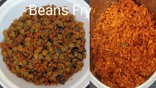 Very Easy To Prepare Beans Fry  Side Dish For Lunch [upl. by Nala462]