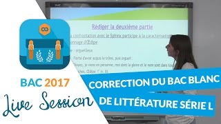 Bac Blanc L  Correction en live de lépreuve de Littérature [upl. by Rumpf]