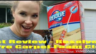 Product Review  Resolve Easy Clean Pro Carpet Cleaner [upl. by Terrell]