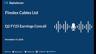 Finolex Cables Ltd Q2 FY202425 Earnings Conference Call [upl. by Enybor]