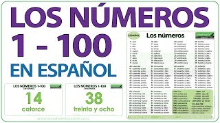 Spanish Numbers 1100  Los números de 1 a 100 [upl. by Malony]