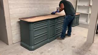 como pintar muebles de madera reparando y pintando muebles viejos como poner stain [upl. by Nail749]