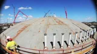 QCLNG Construction Milestone  Tank Roof Installed [upl. by Aleac33]