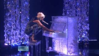 Lady GaGa  Poker Face Live on Ellen HD with Interview [upl. by Anihcak266]