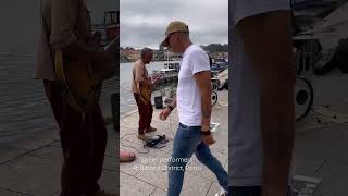 Street performer by Douro River Porto [upl. by Sibel]