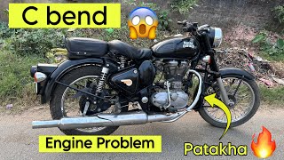 Problems in C bend pipe installed in bullet 350  Patakha test in c bend pipe bullet classic 350 [upl. by Dulcine]