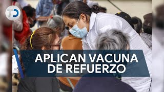 Aplican dosis de refuerzo anticovid [upl. by Ayaet]