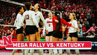 You Have to See This Insane Rally Between Nebraska amp Kentucky  Nebraska Volleyball [upl. by Yanal]