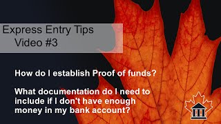 Express Entry Tips 3  How to Prove Funds [upl. by Wappes]