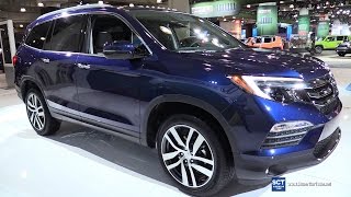 2017 Honda Pilot Elite AWD  Exterior and Interior Walkaround  2016 New York Auto Show [upl. by Ellehsor]