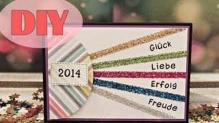 Silvesterkarte selber basteln  Neujahr  New Year Card  DIY [upl. by Melamie]