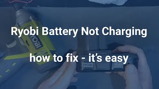 Ryobi Battery Not Charging  super easy fix  dead ryobi battery repair [upl. by Guillemette]