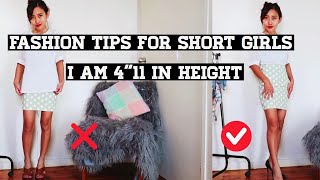 Styling tips for short girlsI am 4”11 in heighttips for petitegirlhow to look tall  fashion tips [upl. by Secilu563]