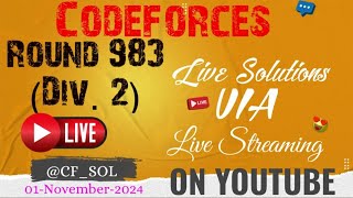 Codeforces Round 983 Div 2  Live Problems Solving  Solutions Disscussion [upl. by Edorej]