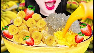 ASMR BANANA SAGO RECIPE 바나나 사고 레시피 먹방 MUKBANG EATING [upl. by Aicilf]