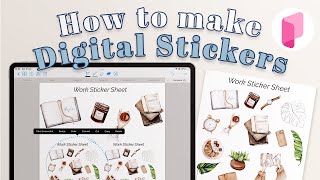 How to make Digital Sticker Sheets for Goodnotes  iPad on Planify Pro [upl. by Eadahc]