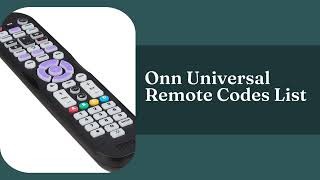 Find Onn Universal Remote Codes  Onn Remote Code List [upl. by Eirhtug]