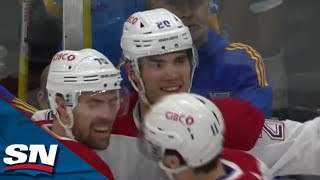 Canadiens Juraj Slafkovsky Flashes Quick Hands In Tight To Score First Goal Of Season [upl. by Eiramana898]