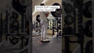 Deficit Stiff Legged Zercher Deadlift [upl. by Savory]