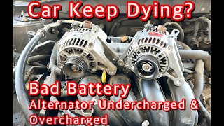 Toyota Matrix Alternator amp Battery Replacement  How To Test Battery amp Alternator  Step By Step [upl. by Dilisio695]