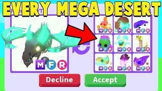 Trading for EVERY MEGA DESERT PET in 24 Hours Adopt Me [upl. by Hebel846]