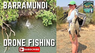 Barramundi Drone Fishing in the East Kimberley Western Auustralia [upl. by Whitman]