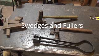 Blacksmithing tools Swedges and Fullers  basic blacksmithing [upl. by Ennirak]