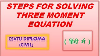 Clapeyrons Theorem of Three Moment  Steps for Solving Three Moment Theorem [upl. by Guido]