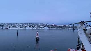 Sailing Under the Gisund Bridge in Finnsnes Northern Norway [upl. by Gobert]