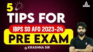 5 Tips for IBPS AFO Prelims Exam  IBPS AFO Prelims Preparation  By Krashna Sir [upl. by Rudiger802]