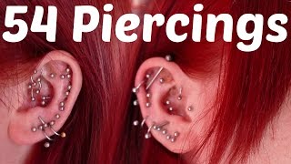 My 54 Piercings  Getting 2 More Ear Piercings [upl. by Nadaha]