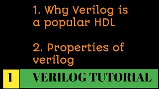 1 Why verilog is a popular HDL  properties of verilog Language [upl. by Norha236]