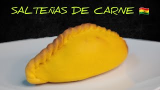 RECETA SALTEÑAS DE CARNE BOLIVIANAS 🇧🇴  SALTEÑAS DE CARNE JUGOSAS [upl. by Bellaude]