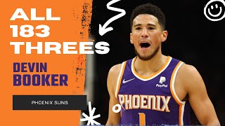 Devin Booker ALL 183 ThreePointers From 202122 NBA Regular Season  King of NBA [upl. by Diantha115]