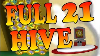 Leveling to FULL Level 21 Hive 😁 Roblox Bee Swarm Simulator [upl. by Lyrehs]