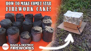 Firework Star Cake  DIY  Simple to make Begginer friendly  2020 [upl. by Ynaffyt]