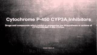 Medical vocabulary What does Cytochrome P450 CYP3A Inhibitors mean [upl. by Nnateragram]