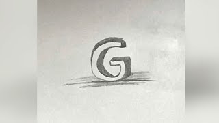 How To Draw Letter G in 3D  Easy 3D Drawing G  Drawing Without Ruler  Easy Drawings [upl. by Adelbert]