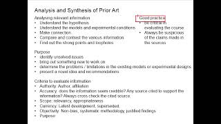 35 Analysing and Synthesizing prior arts [upl. by Atalaya]