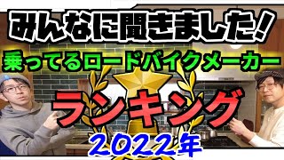 【2022年】みんなの乗ってるロードバイクメーカーランキング【アンケート】 [upl. by Winona]