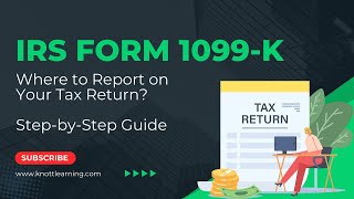 Where Do I Report Form 1099K on My Tax Return [upl. by Enirak]