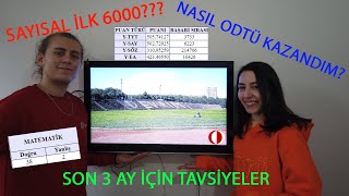 ODTÜ HAVACILIK VE UZAY MÜHENDİSLİĞİ NASIL KAZANILIR SAYISAL İLK 6000 YKS2022 [upl. by Ilajna]