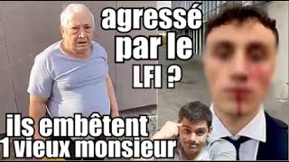 Des jeunes ennuient un papy 😡 il est agressé par un membre du service dordre de Rima Hassan LFI 🤔 [upl. by Ylecic936]