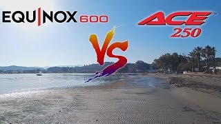 Metal Detecting Minelab Equinox 600 VS Garrett Ace 250 On The Beach [upl. by Nuahsed]