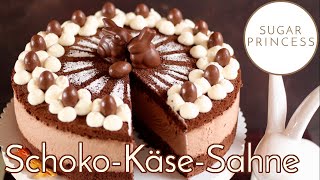 SchokoKäseSahneTorte backen Traumhafte Ostertorte mit viel Schokolade  Rezept von Sugarprincess [upl. by Ttevi817]