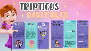 TRIPTICOS DIGITALES Y CREATIVOS  PowerPoint💫 [upl. by Dal]