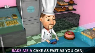 Pat A Cake with Lyrics  Childrens Nursery Rhymes Song by eFlashApps [upl. by Odetta]