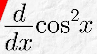 Derivative of cos2x with Chain Rule  Calculus 1 Exercises [upl. by Eojyllib]